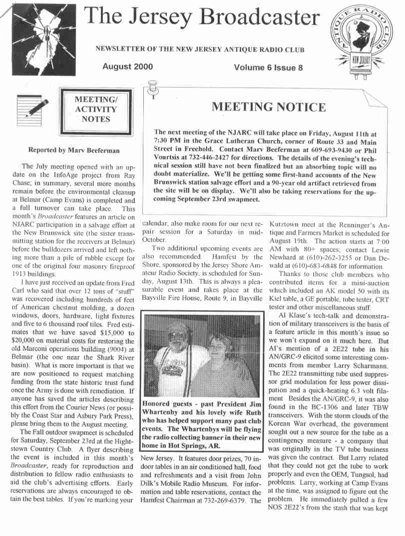 The Jersey Broadcaster, Page 1