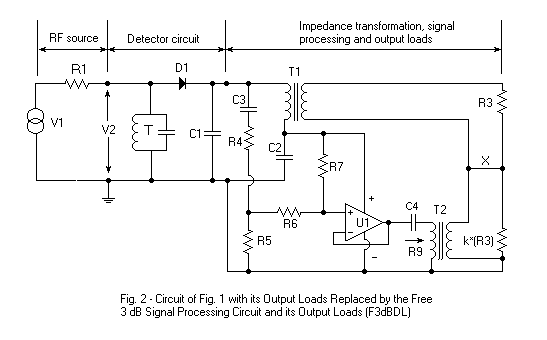Schematic of crystal set with active load