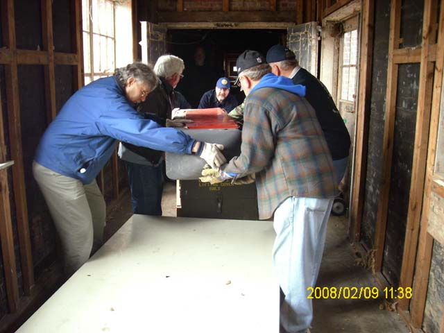 Moving items into InfoAge Storage February 2008.