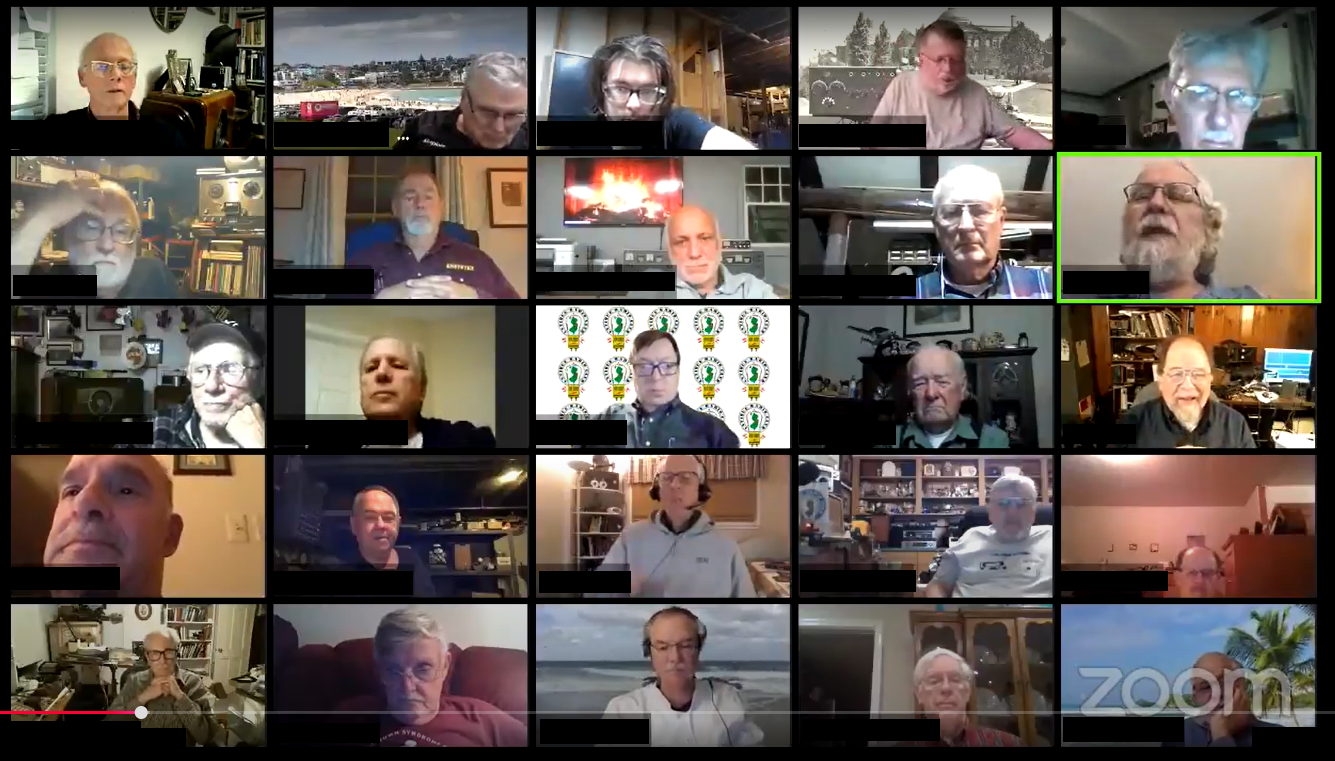 A screenshot of NJARC members on a Zoom Call