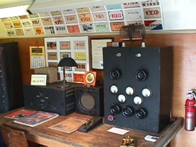 Photo of our authentic 1933 Ham Radio station.