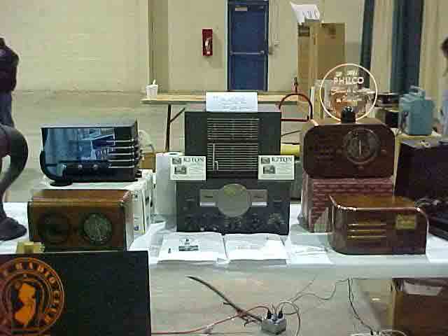 A variety of radios on display